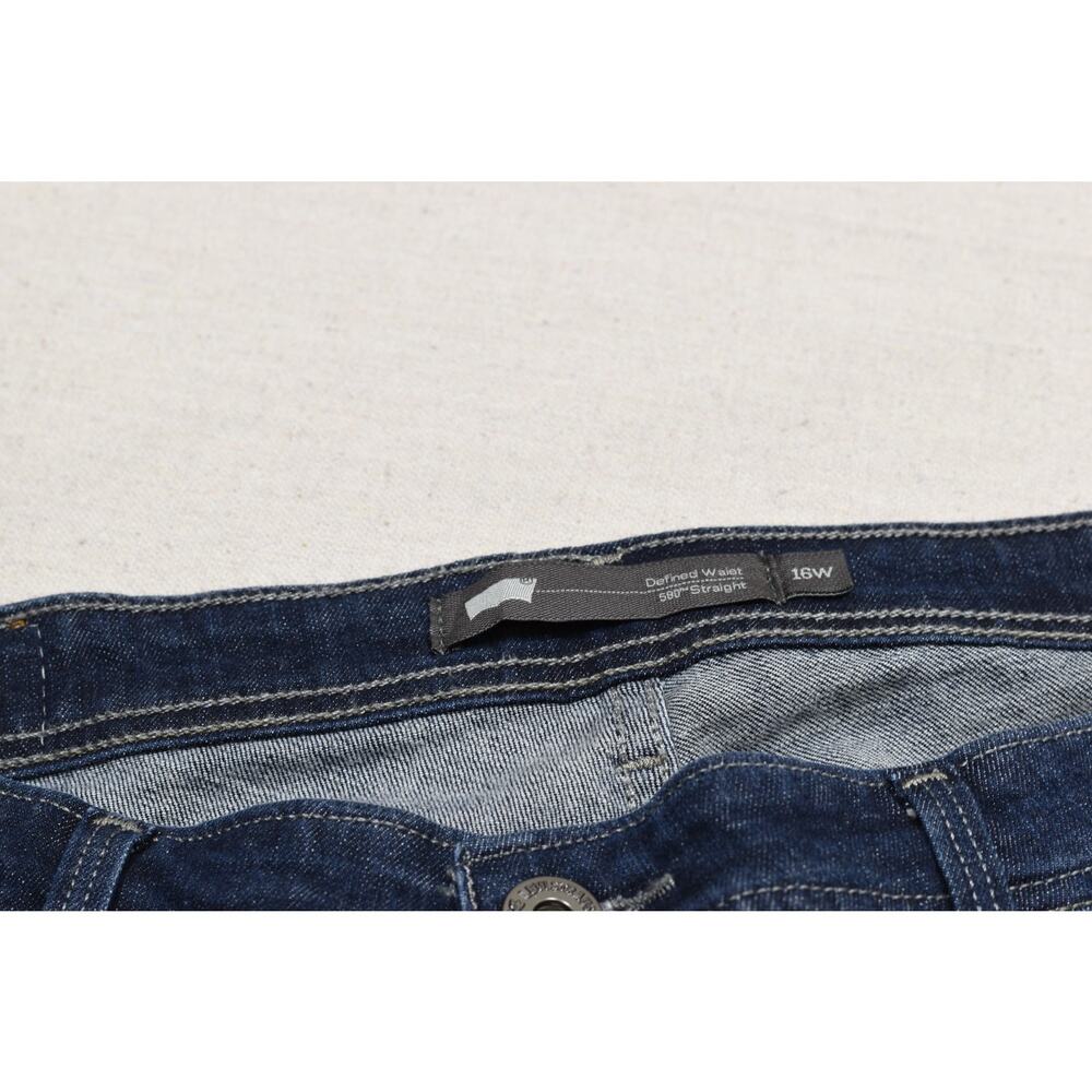 Levi's Women's Blue 505 Straight Leg Jeans Plus Size 16W Defined Waist - Picture 8 of 8